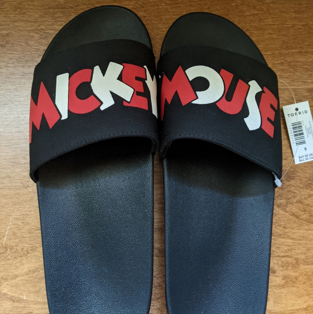 Torrid Mickey mouse Slide sandals